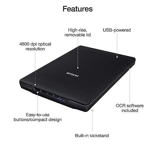 Color Photo and Document Flatbed Scanner with 4800 dpi Optical Resolution Q702