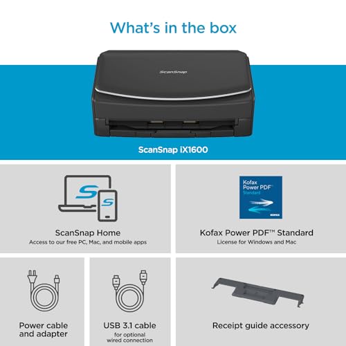 Wireless Document Scanner with Touchscreen and Auto Document Feeder F6657