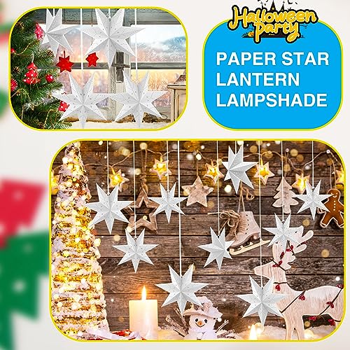 7 Pack 3D Paper Star Lanterns for Christmas Party Home Decor K723333