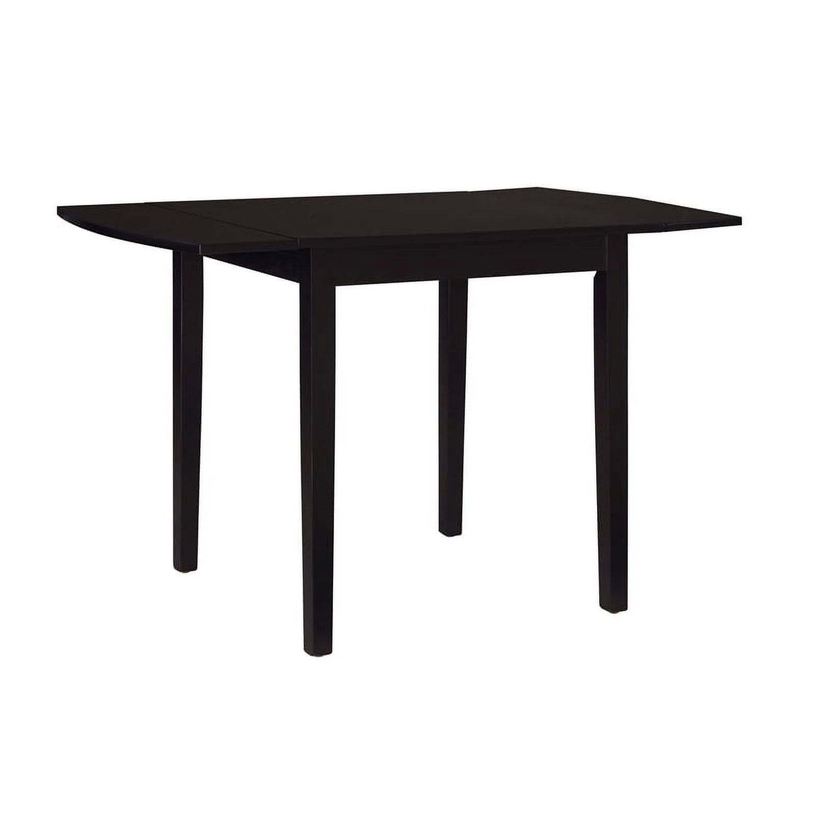 Square Wood Drop Leaf Table in Black P88507