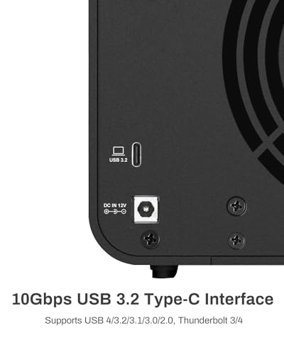 4-Bay USB 3.2 Gen2 Type-C External Hard Drive Enclosure V251890