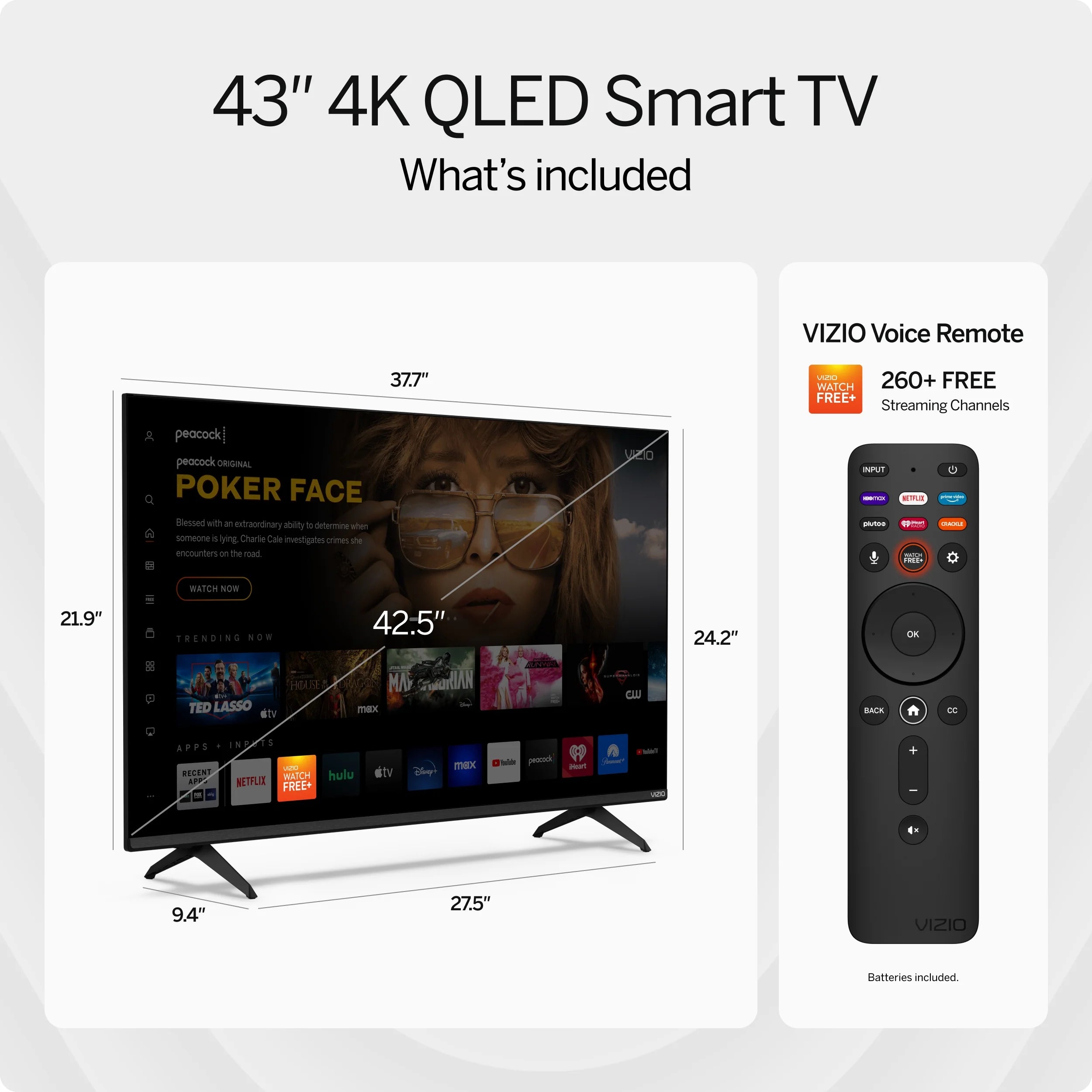 43" 4K QLED HDR Smart TV J254817