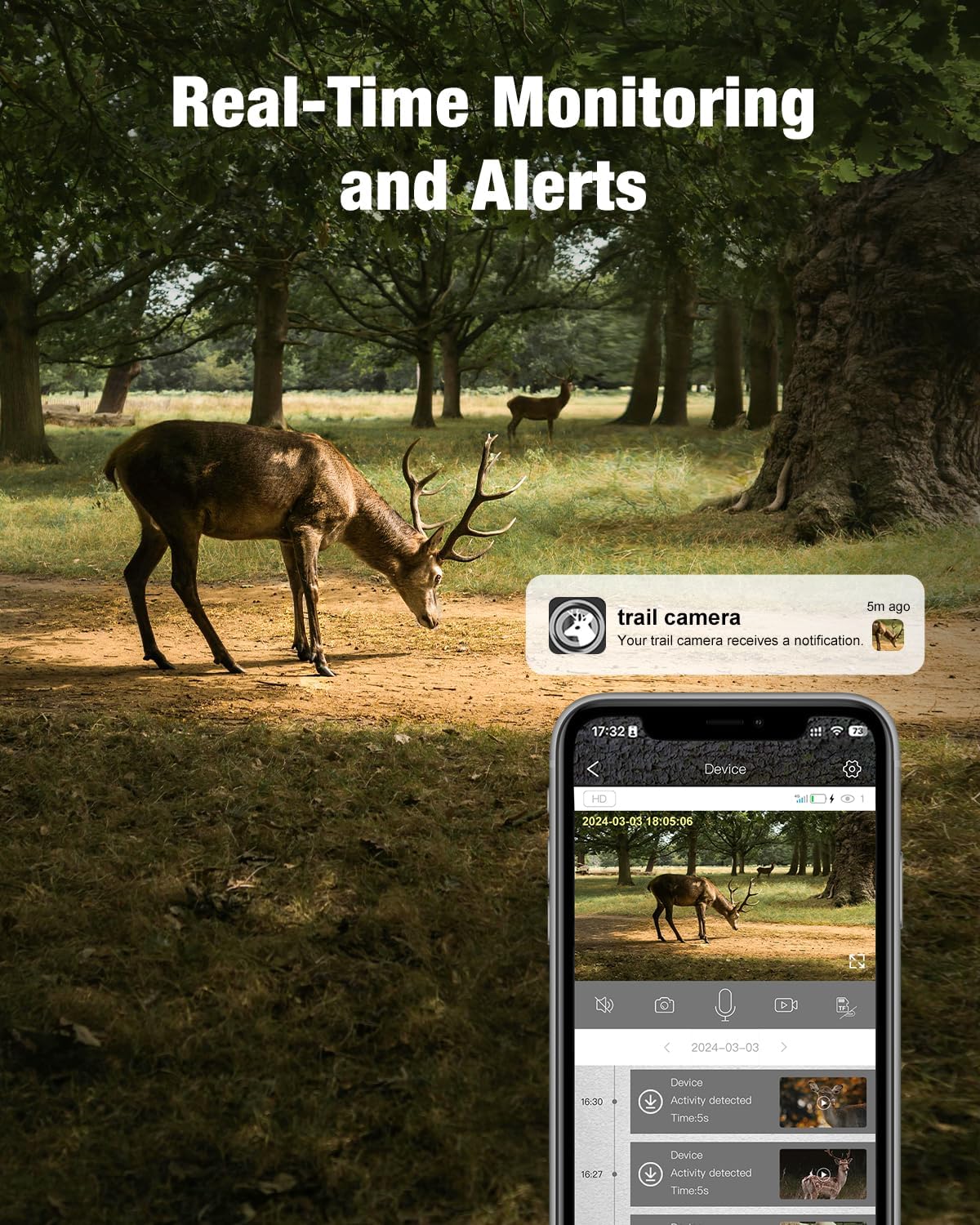 Solar Powered 4G LTE Cellular Trail Camera with App Control P344