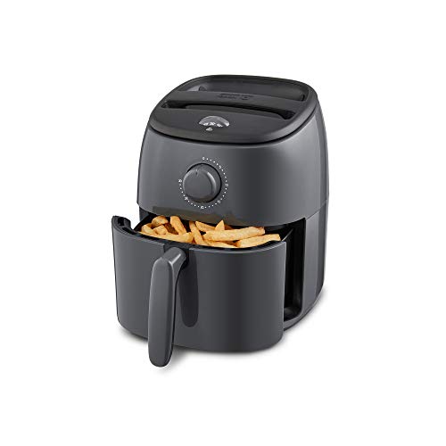 Electric Air Fryer Oven, 2.6 Qt., Grey, Compact, Auto Shut Off, 1000-Watt O64979