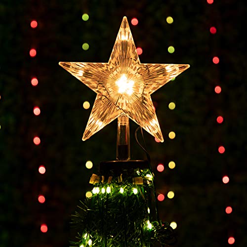 Christmas Tree Star Topper Lighted 3D Plug In Indoor Holiday Decor N7897