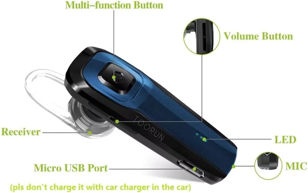 Wireless Bluetooth Earpiece Headset with Noise Reduction and Microphone K1155