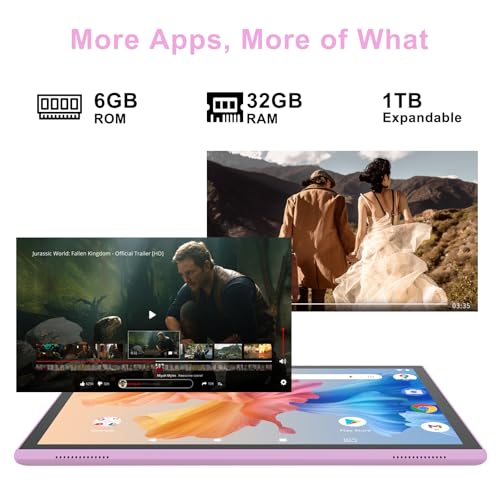 Tablet 10 Inch with Keyboard, Mouse, Case, Stylus, 8GB RAM 64GB ROM N8168