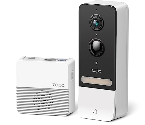 Smart Video Doorbell Camera Wired, 2K 5MP, Color Night Vision, 180° View H116622