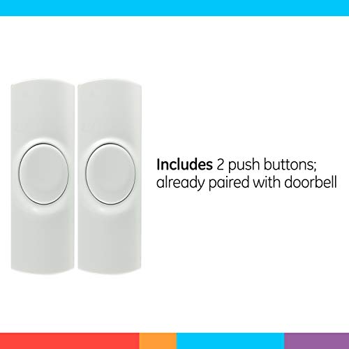 Wireless Doorbell Kit with 2 Push Buttons, 8 Melodies, 4 Volume Levels, 150 Ft Range H33381