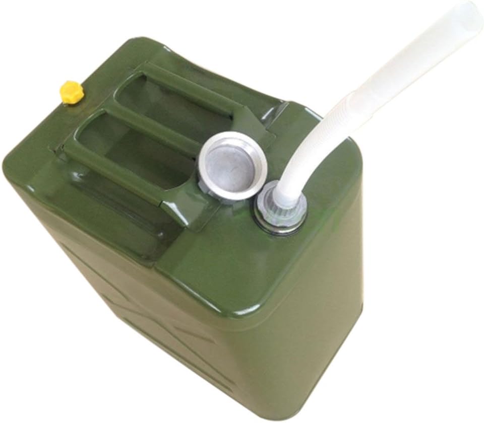 20 Liter (5 Gallon) Gas Can with Flexible Spout, Portable Steel Fuel Tank T6733