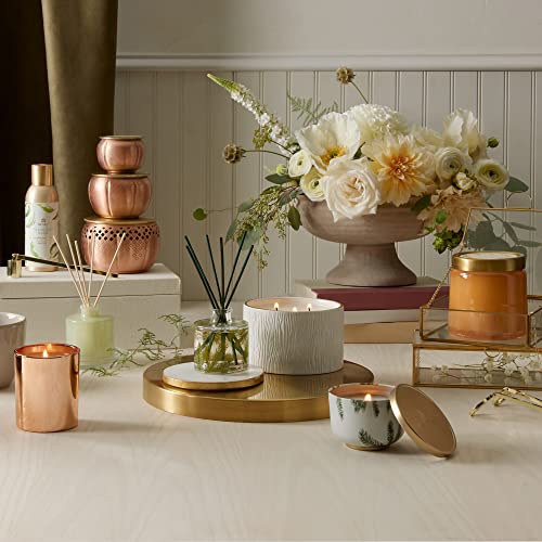 Scented Candles in Tin with Gold Lid - Crisp Fir, Cedarwood & Sandalwood B721287