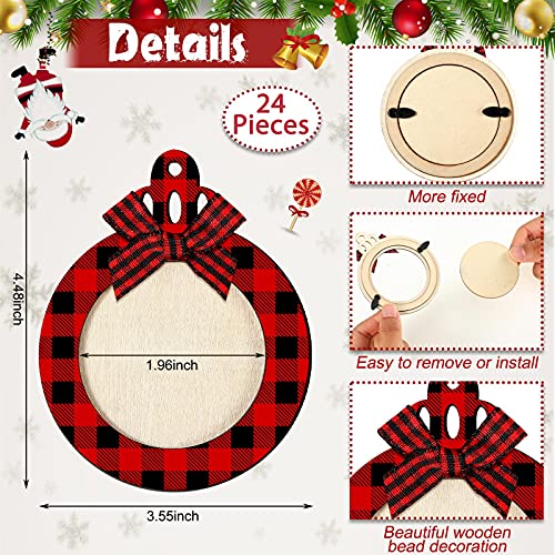 24 Pcs Christmas Photo Ornament Frames for Baby First Christmas Tree Keepsake K3591