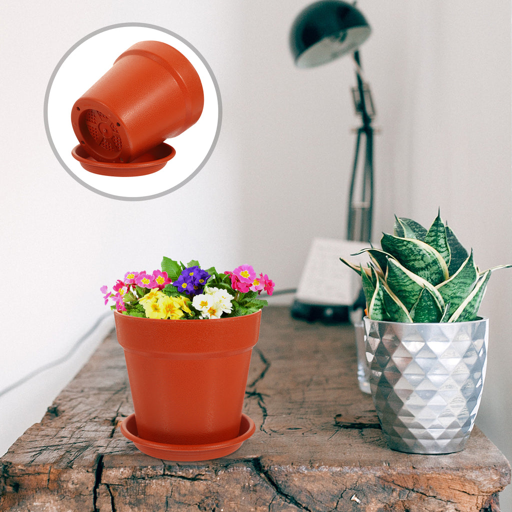 10 Sets Plastic Flower Pots for Garden Nursery O680656