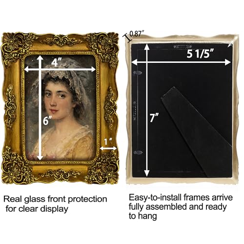 Ornate 8x10 Picture Frame for Wall Hanging and Tabletop I9613