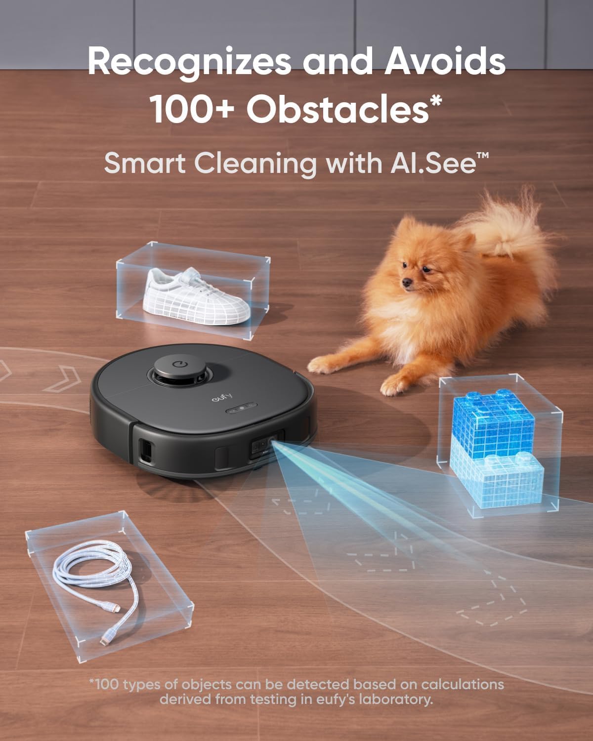 Robot Vacuum and Mop with 8000 Pa Suction, Self-Emptying U6435