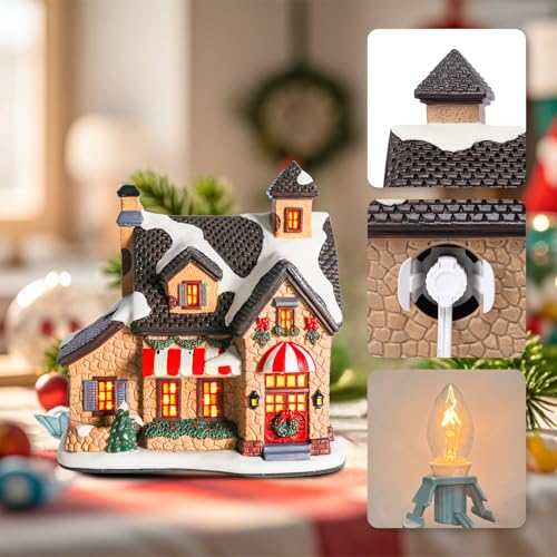 Lighted Ceramic Christmas Village Houses Indoor Decor Y567324