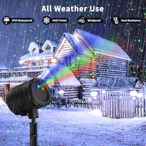 Christmas Laser Lights Projector for Outdoor Garden with RGB Moving Starry Show A57127