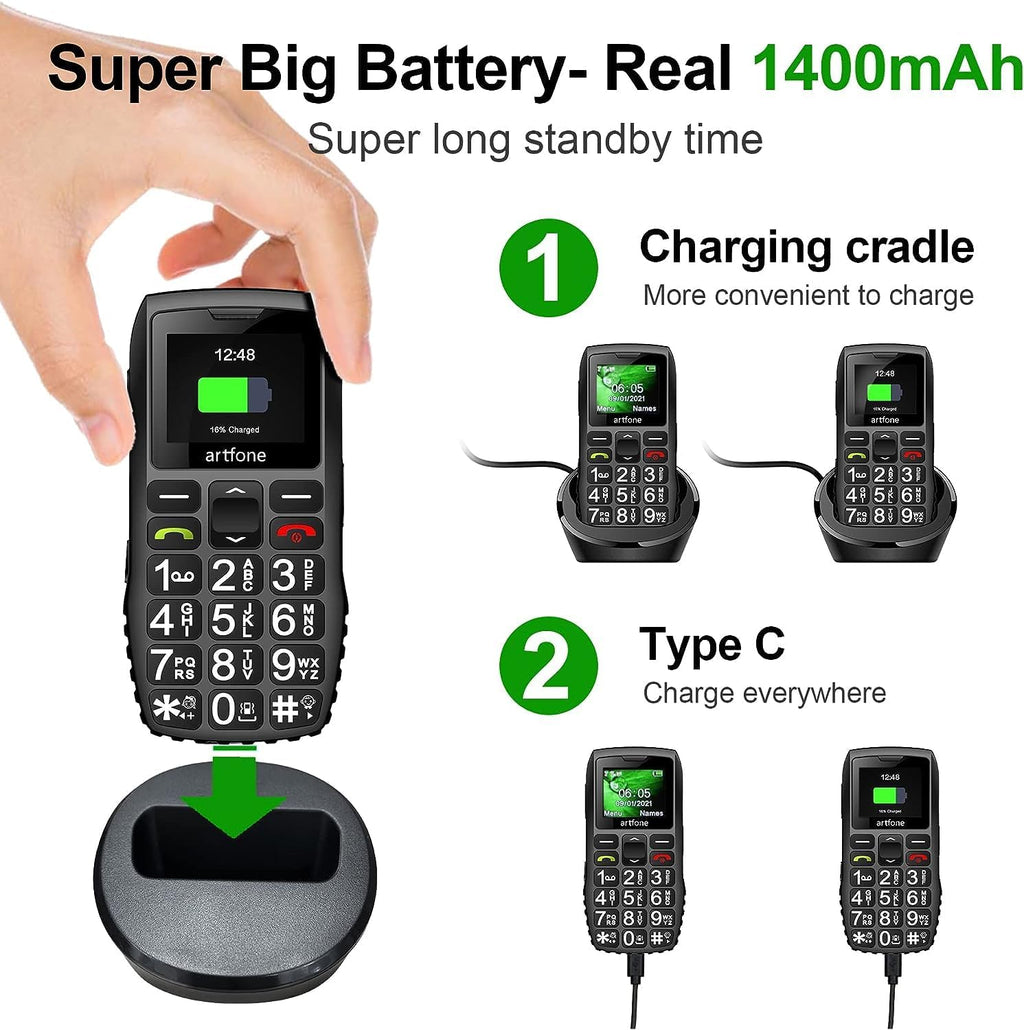 Big Button 4G Senior Mobile Phone with SOS and Loud Volume F5218