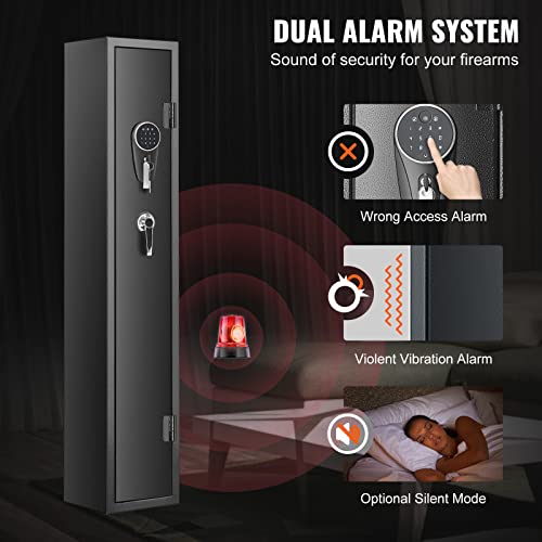 6-8 Rifles Gun Safe with Fingerprint & Digital Keypad Lock T236353