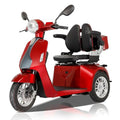 Heavy Duty 3 Wheel Scooter for Adults,All Terrain Mobility Scooter 500lbs Capacity,800W Powered Mobility Scooters Handicap Mobility Scooter for Travel with Full Set Lights (Red-AFD3L)