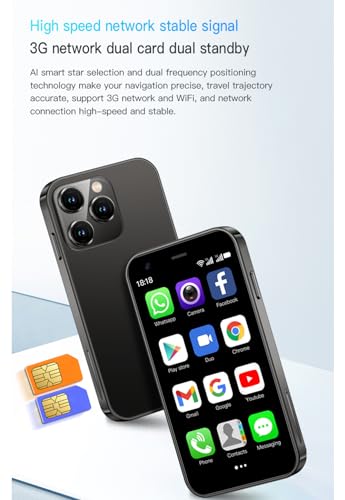 Mini Smartphone 3.0 Inch Android Quad Core Dual SIM Unlocked L496491
