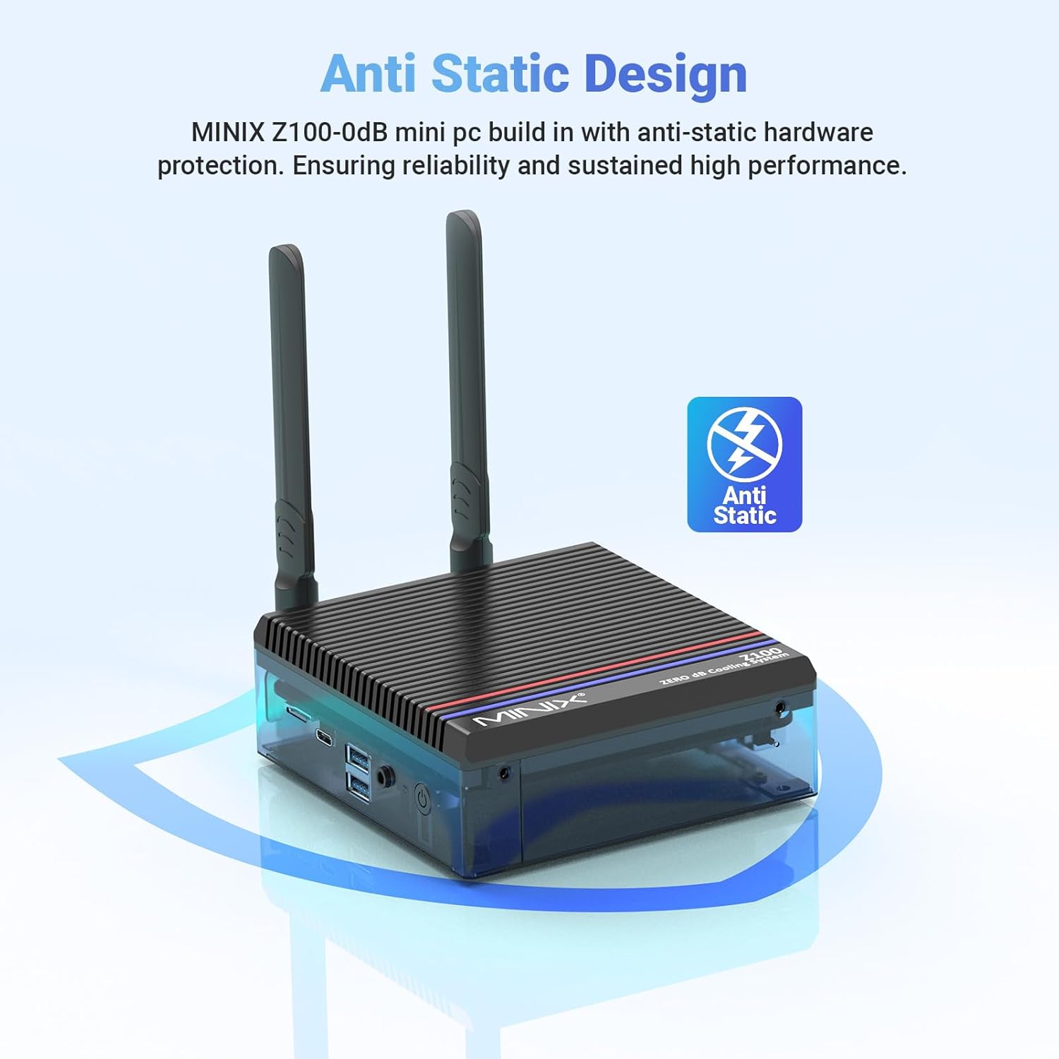 Fanless Mini PC, Intel 12th Gen N100, 16GB RAM, 512GB SSD, 4K Dual Display, Windows 11 Pro V1830