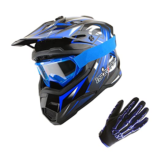 Adult Motocross Helmet Full Face Racing Style Matt Black D9788