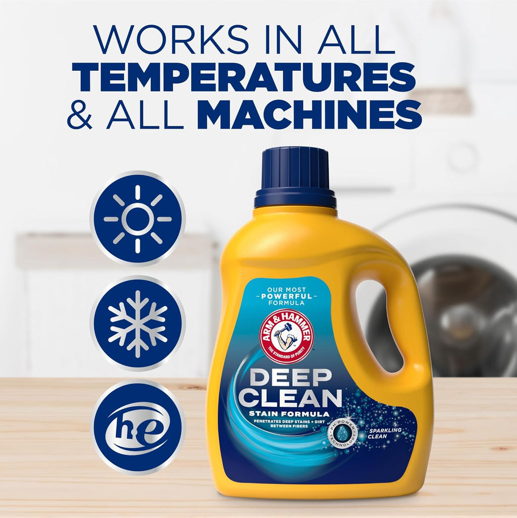 Liquid Laundry Detergent, Deep Clean Stain Formula, 102 fl oz Z450