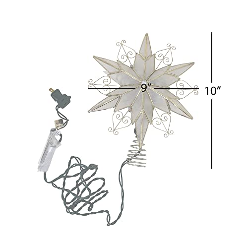 10-Light 6-Point Capiz Star Treetop H23685