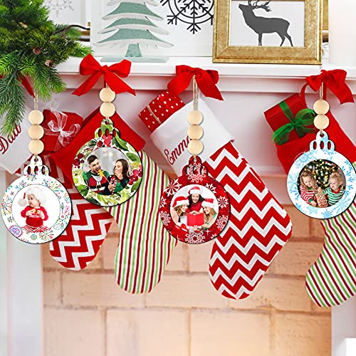 24 Pcs Christmas Photo Ornament Frames for Baby First Christmas Tree Keepsake K3591