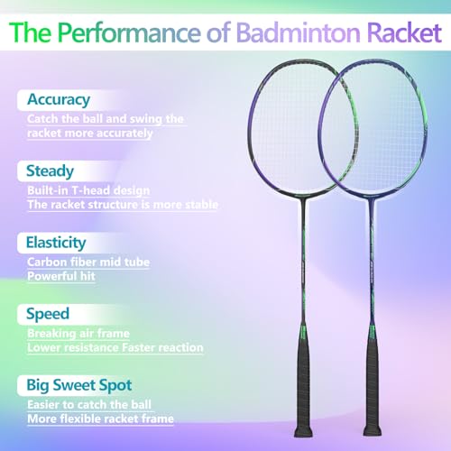 Carbon Fiber Badminton Racket for Gym Backyards S8617