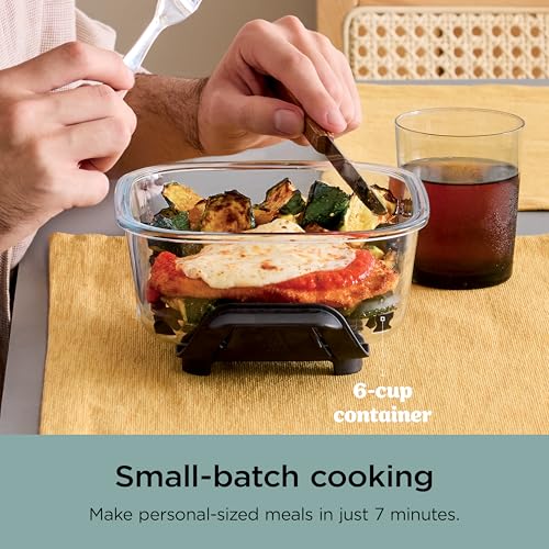 Air Fryer with Glass Containers, 4 QT & 6 Cup, Dishwasher Safe Z1664