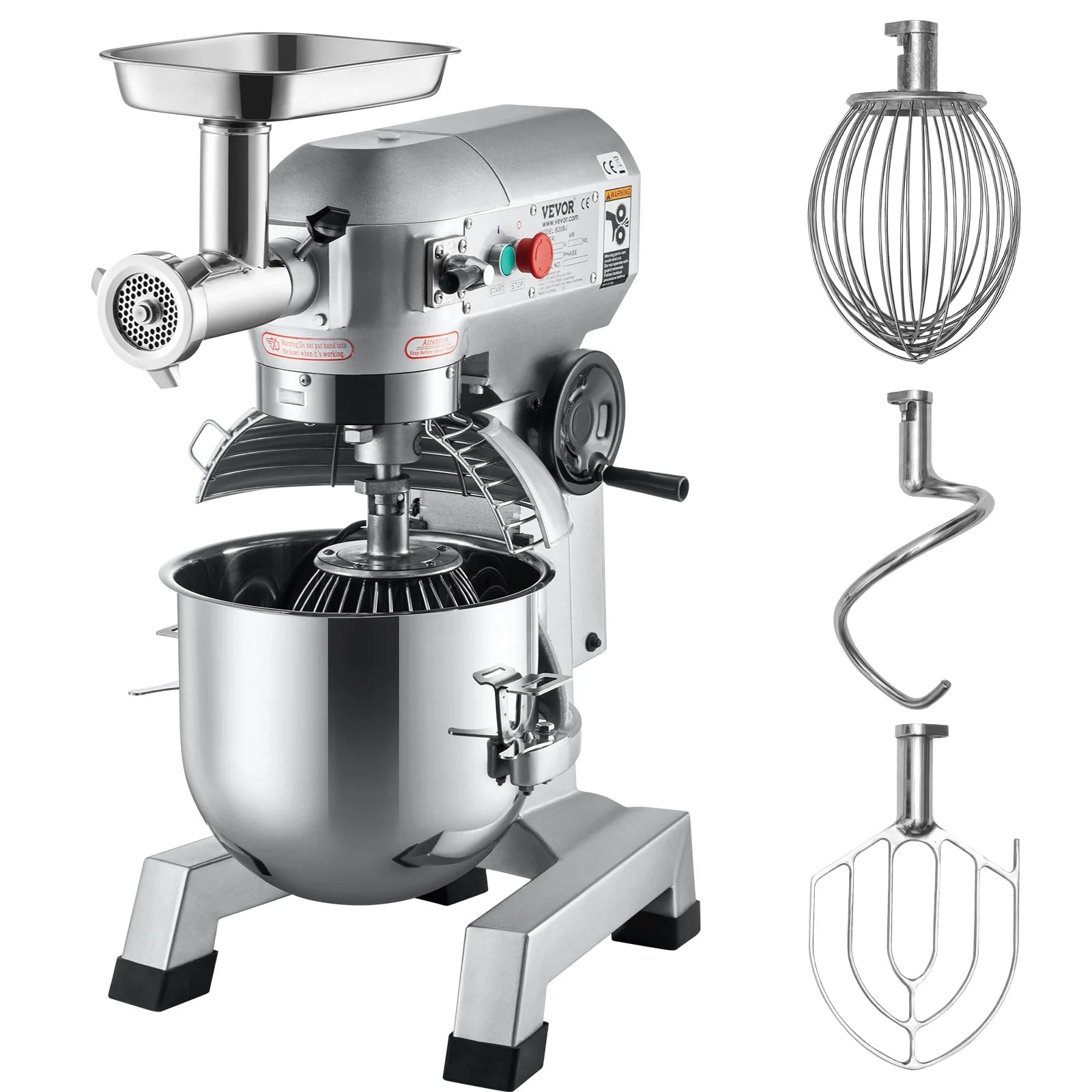 20Qt Stainless Steel Bowl Stand Mixer with Meat Grinder, 3 Speeds M7949