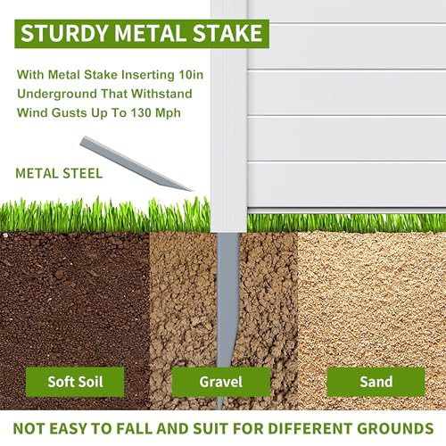Vinyl Privacy Fence Panels 48x48 Inch Outdoor Yard Enclosure Y4398