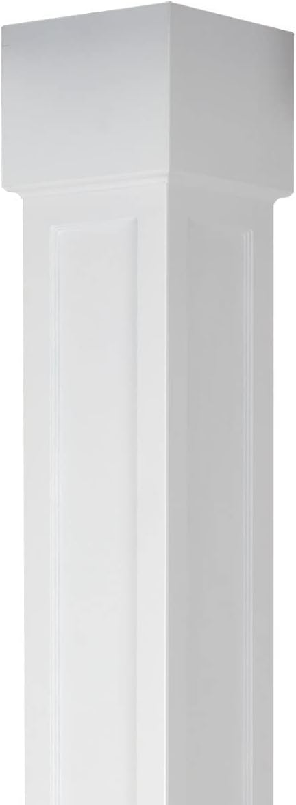 16"W x 8'H Square Non-Tapered Recessed Panel PVC Column Wrap Kit Q765