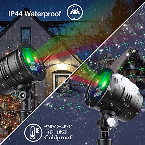 Christmas Laser Lights Red and Green Star Show for Indoor Outdoor Decor N5581