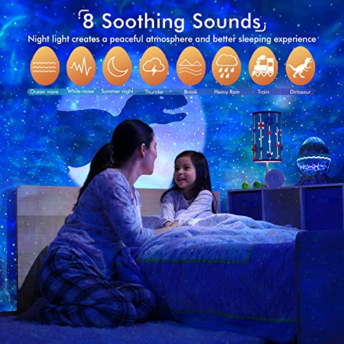 Star Projector with Bluetooth Speaker and White Noise for Bedroom T49326