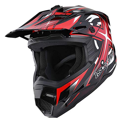 Adult Motocross Helmet Full Face Racing Style Matt Black D9788