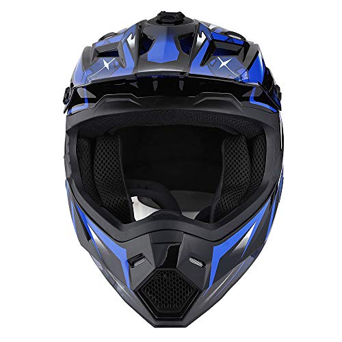 Adult Motocross Helmet Full Face Racing Style Matt Black D9788