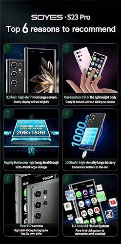 Mini Phone 3G Unlocked Android Smartphone 3.0 Inch Dual SIM Touch Screen 2GB RAM 16GB I4114