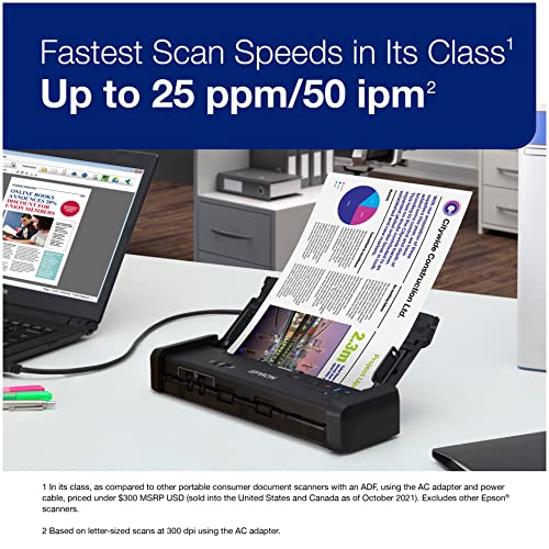 Wireless Compact Desktop Document Scanner with Auto Feeder L54226