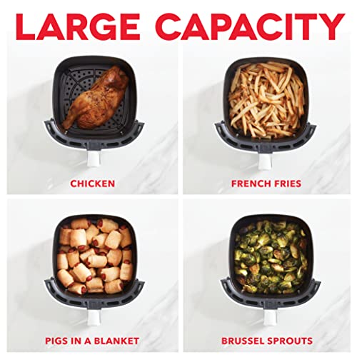 Electric Air Fryer Oven, 2.6 Qt., Grey, Compact, Auto Shut Off, 1000-Watt O64979