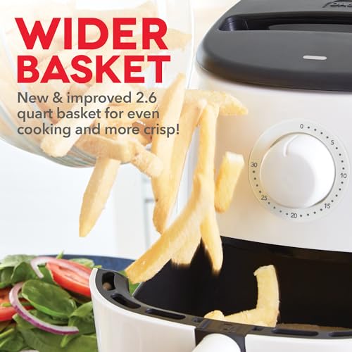 Electric Air Fryer Oven, 2.6 Qt., Grey, Compact, Auto Shut Off, 1000-Watt O64979