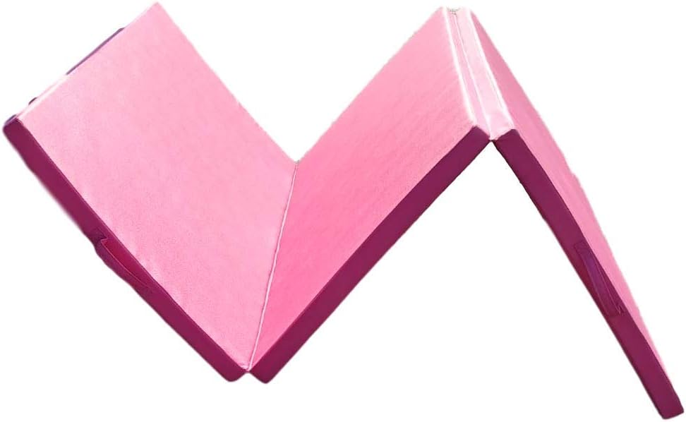 6x4x2 ft Extra Thick Folding Gymnastics Exercise Mat (Pink) C8385