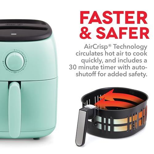 Electric Air Fryer Oven, 2.6 Qt., Grey, Compact, Auto Shut Off, 1000-Watt O64979