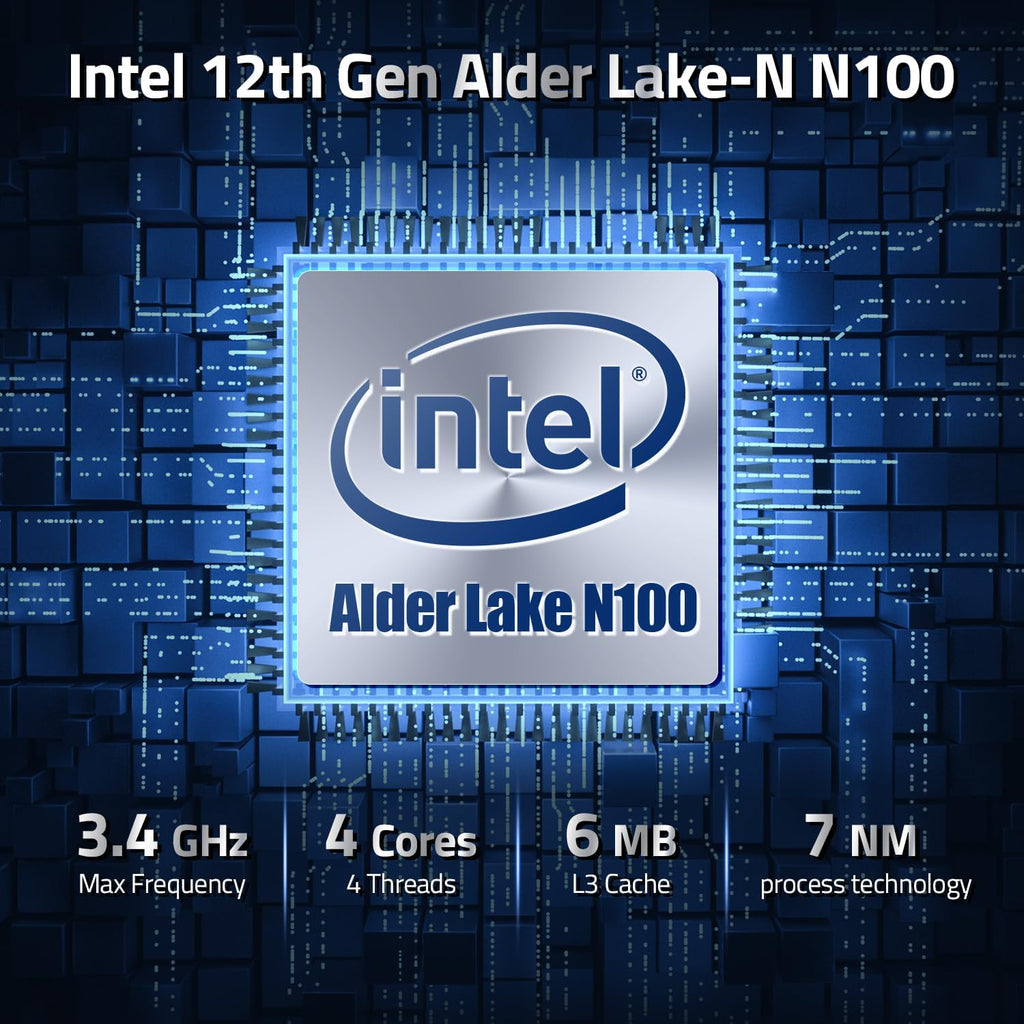 Mini PC, Intel 12th Gen N100, 16GB RAM 512GB SSD, Triple 4K Display X325853