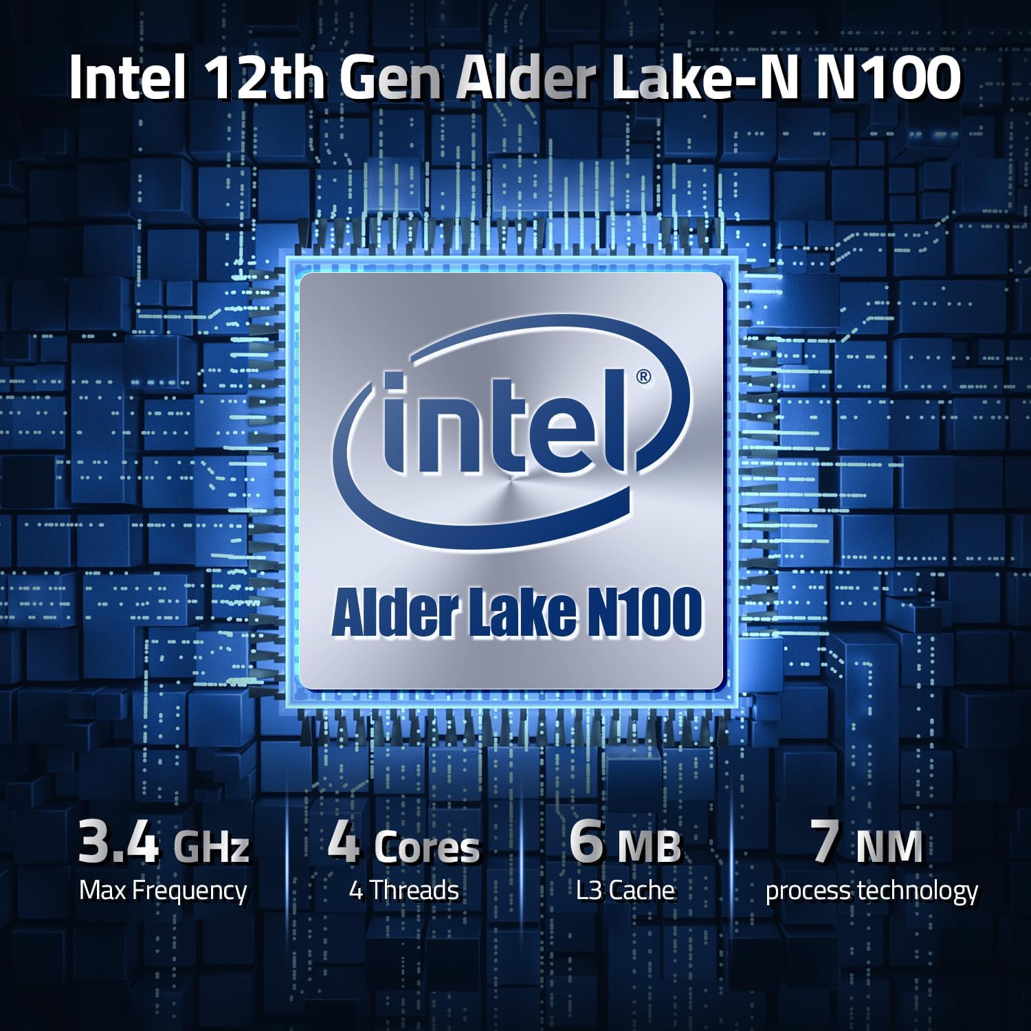 Mini PC, Intel 12th Gen N100, 16GB RAM 512GB SSD, Triple 4K Display X325853