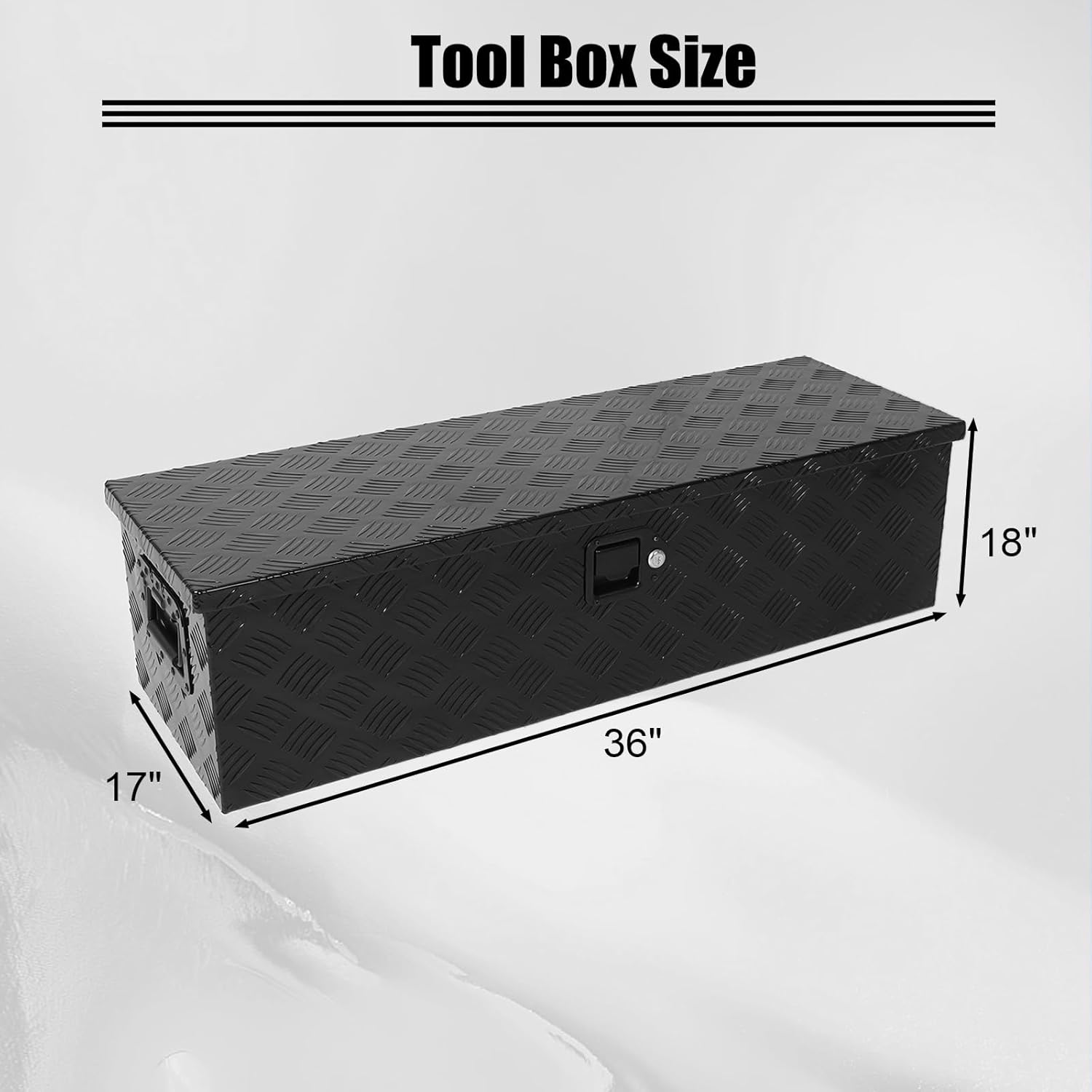 Heavy Duty Aluminum Pickup Truck Bed Tool Box with Lock and Keys Z931734