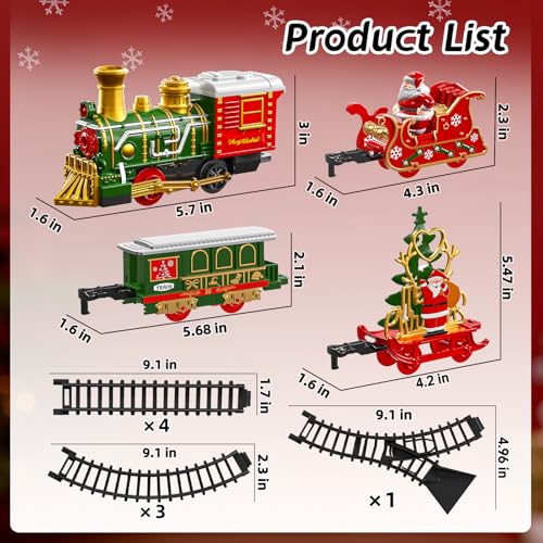 Electric Train Set for Kids with Smoke, Light and Sound, DIY Tracks L560