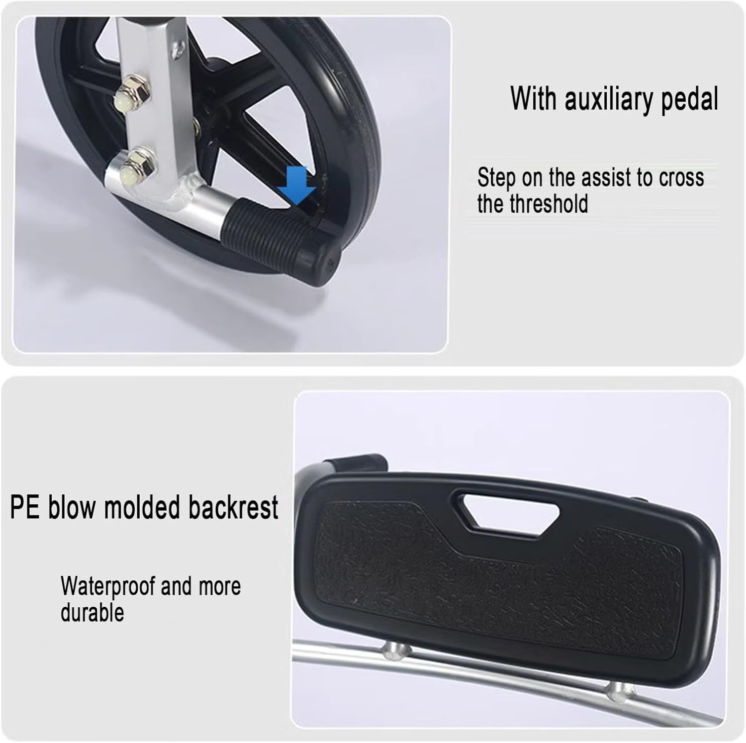 Shower Wheelchair with Wheels, Portable Commode Chair for Elderly S795